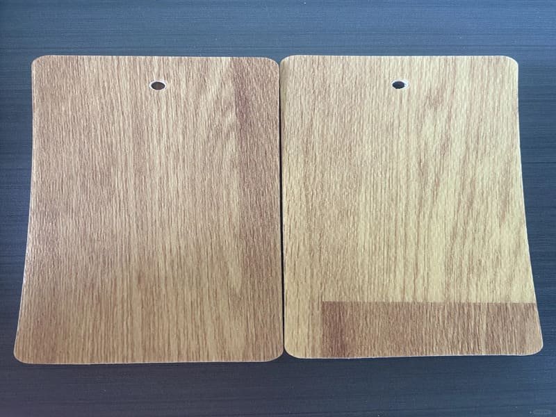 SPC and LVT flooring samples side by side